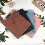 3 pcs Custom Leather Portfolio, Vegan Leather Clipboard with Personalised Engraving, Fits for A4/ Legal paper, Document Holder, School/Office Gift