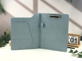 3 pcs Custom Leather Portfolio, Vegan Leather Clipboard with Personalised Engraving, Fits for A4/ Legal paper, Document Holder, School/Office Gift