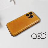 Handmade Premium Cowhide Leather iPhone Case for iPhone 17 Pro/ iPhone 16 Pro/ iPhone 15 Pro / iPhone 14 Pro/ iPhone 13, Engraving iPhone Case
