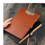 Custom Leather Portfolio Clipboard with Button, Letter Size/A4 /Legal Paper Planner, Meeting Memo/ Menu Clipboard, Office Gift, Coach Gift