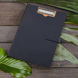 Custom Leather Portfolio Clipboard with Button, Letter Size/A4 /Legal Paper Planner, Meeting Memo/ Menu Clipboard, Office Gift, Coach Gift