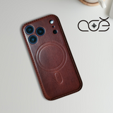 Handmade Premium Cowhide Leather iPhone Case for iPhone 17/ iPhone 16/ iPhone 15/ iPhone 14/ iPhone 13, Custom Engraving Leather iPhone Case