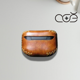 Handmade Vintage Cowhide Leather Earphone Case for Jabra E10/ E8a 2nd Gen, Hand-stitched Leather Jabra Cases