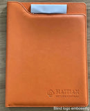 Custom Bulk Order for Leather Portfolio, Vegan Leather Clipboard with Personalised Blind Logo Embossing