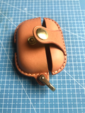 Handmade Premium Cowhide Leather Earphone Case for AirPods Pro 3/ Pro 2/ Pro/ AirPods 3/ 4, Leather AirPods Case One-piece with Buckle