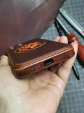 Handmade Premium Full Grain Leather iPhone Case for iPhone 17/ iPhone 16/ iPhone 15/ iPhone 14/ iPhone 13, Buddha Statue Leather iPhone Case