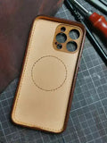 Handmade Premium Full Grain Leather iPhone Case for iPhone 17/ iPhone 16/ iPhone 15/ iPhone 14/ iPhone 13, Buddha Statue Leather iPhone Case