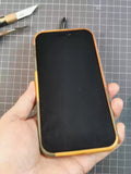 Handmade Camouflage Full Grain Leather iPhone Case for iPhone 17/ iPhone 16/ iPhone 15/ iPhone 14/ 13, Custom Engraved Leather iPhone Case