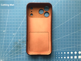 Handmade Premium Genuine Leather iPhone Case for iPhone 17/ iPhone 16/ iPhone 15 Pro/ 14 Pro/ 13 Pro, Custom 3D Embossed Leather iPhone Case