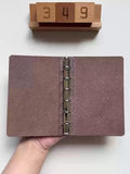 Genuine Leather 6-Ring Binder Leather Journal Leather A7 Planner 13mm Ring