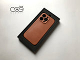 Premium Custom Genuine Leather iPhone Case with MagSafe for iPhone 15/ iPhone 14/ iPhone 13/ iPhone 12, Gift for Him/ Her