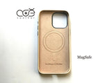 Premium Custom Genuine Leather iPhone Case with MagSafe for iPhone 16/ iPhone 15/ iPhone 14/ iPhone 13/ iPhone 12, Gift for Him/ Her