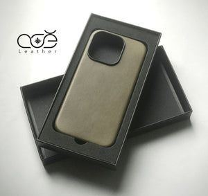 Premium Custom Genuine Leather iPhone Case with MagSafe for iPhone 16/ iPhone 15/ iPhone 14/ iPhone 13/ iPhone 12, Gift for Him/ Her