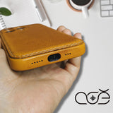 Handmade Premium Cowhide Leather iPhone Case for iPhone 16 Pro/ iPhone 15 Pro / iPhone 14 Pro/ iPhone 13, Engraving iPhone Case, Gift 2024