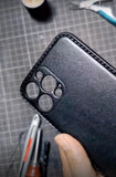 Handmade Vegetable Tanned Leather iPhone Case for iPhone 16 Pro/ iPhone 15 Pro / iPhone 14 Pro/ iPhone 13, Engraving iPhone Case