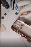 Personalised Handmade Premium Cowhide Leather iPhone Case for iPhone 16 Pro/ iPhone 15 Pro/ iPhone 14 Pro/ iPhone 13 Pro, Engraving Gift2025