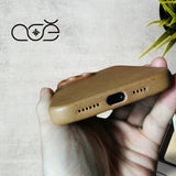 Handmade Italian Cowhide Leather iPhone Case for iPhone 15 Pro/ iPhone 14 Pro/ iPhone 13, Custom Engraving Leather iPhone Case