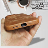 Handmade Vintage Cowhide Leather iPhone Case for iPhone 16 Pro/ iPhone 15 Pro/ iPhone 14 Pro/ iPhone 13 Pro, Engraving iPhone Case