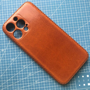 Brown leather iphone case