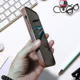 جراب آيفون مصنوع يدويًا من جلد البقر العتيق، متوافق مع آيفون 15 برو/ آيفون 14 برو/ آيفون 13، جراب آيفون جلدي قابل للنقش حسب الطلب