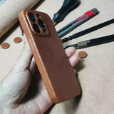 Personalised Handmade Italian Cowhide Leather iPhone Case for iPhone 16 Pro/ iPhone 15 Pro/ iPhone 14 Pro/ iPhone 13 Pro