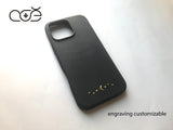 Personalised Genuine Leather iPhone Case with MagSafe for iPhone 16 Pro Max/ iPhone 15/ iPhone 14/ iPhone 13/ iPhone 12, Gift for Him/ Her