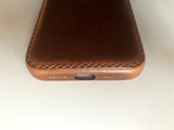 Handmade Premium Cowhide Leather iPhone Case for iPhone 16/ iPhone 15/ iPhone 14/ iPhone 13, Custom Engraving Leather iPhone Case