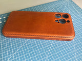 Handmade Premium Cowhide Leather iPhone Case for iPhone 16 Pro/ iPhone 15 Pro / iPhone 14 Pro/ iPhone 13, Engraving iPhone Case, Gift 2025