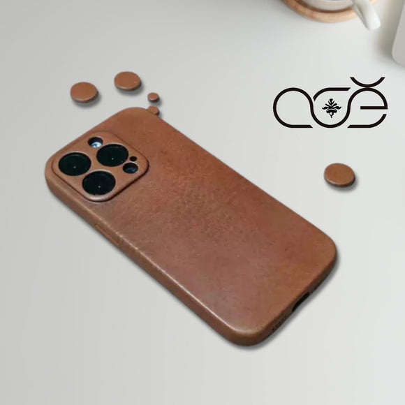 Personalised Handmade Italian Cowhide Leather iPhone Case for iPhone 16 Pro/ iPhone 15 Pro/ iPhone 14 Pro/ iPhone 13 Pro
