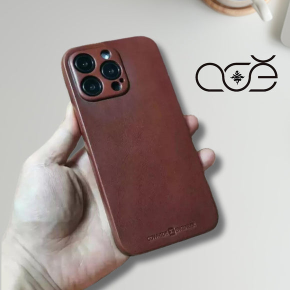 Personalised Handmade Italian Cowhide Leather iPhone Case for iPhone 16 Pro/ iPhone 15 Pro/ iPhone 14 Pro/ iPhone 13 Pro