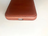 Handmade Premium Cowhide Leather iPhone Case for iPhone 16/ iPhone 15/ iPhone 14/ iPhone 13, Custom Engraving Leather iPhone Case