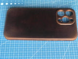 Personalised Handmade Premium Cowhide Leather iPhone Case for iPhone 16 Pro/ iPhone 15 Pro/ iPhone 14 Pro/ iPhone 13 Pro, Engraving Gift2025