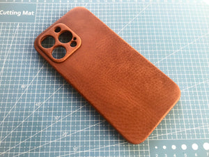 Personalised Handmade Italian Cowhide Leather iPhone Case for iPhone 16 Pro/ iPhone 15 Pro/ iPhone 14 Pro/ iPhone 13 Pro, Engraving Gift 2024