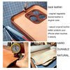 Handmade Premium Cowhide Leather iPhone Case for iPhone 17/ iPhone 16/ iPhone 15/ iPhone 14/ iPhone 13, Custom Engraving Leather iPhone Case