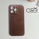 Personalised Handmade Premium Cowhide Leather iPhone Case for iPhone 16 Pro/ iPhone 15 Pro/ iPhone 14 Pro/ iPhone 13 Pro