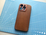 Handmade Vintage Crazy Horse Leather iPhone Case for iPhone 16/ iPhone 15/ iPhone 14, Custom Engraving Leather iPhone Case, Gift 2025