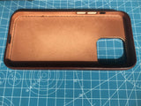 Handmade Premium Cowhide Leather iPhone Case for iPhone 16/ iPhone 15/ iPhone 14/ iPhone 13, Custom Engraved Leather iPhone Case