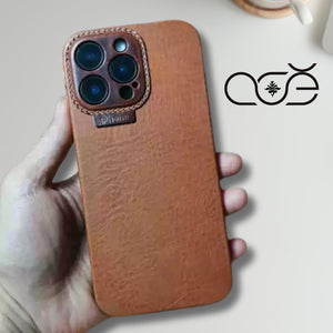 Handmade Premium Cowhide Leather iPhone Case for iPhone 16/ iPhone 15/ iPhone 14/ iPhone 13, Custom Engraved Leather iPhone Case, Gift 2025