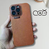 Handmade Premium Cowhide Leather iPhone Case for iPhone 16/ iPhone 15/ iPhone 14/ iPhone 13, Custom Engraved Leather iPhone Case, Gift 2025