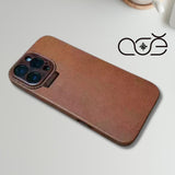 Handmade Premium Cowhide Leather iPhone Case for iPhone 16/ iPhone 15/ iPhone 14/ iPhone 13, Custom Engraved Leather iPhone Case, Gift 2025
