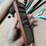 Handmade Premium Cowhide Leather iPhone Case for iPhone 16/ iPhone 15/ iPhone 14/ iPhone 13, Custom Engraved Leather iPhone Case, Gift 2025