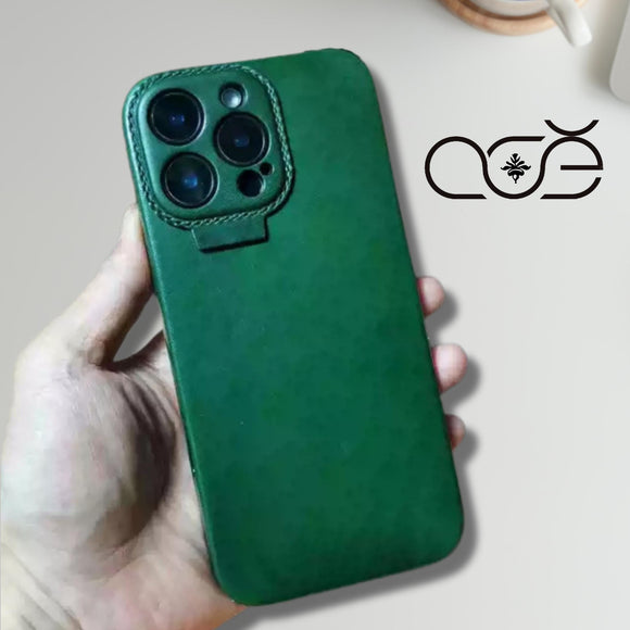 Handmade Premium Cowhide Leather iPhone Case for iPhone 16/ iPhone 15/ iPhone 14/ iPhone 13, Custom Engraved Leather iPhone Case