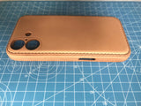 Original Handmade Premium Cowhide Leather iPhone Case for iPhone 16/ iPhone 15/ iPhone 14/ iPhone 13, Custom Engraving Leather iPhone Case