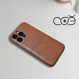 Handmade Premium Cowhide Leather iPhone Case for iPhone 16/ iPhone 15/ iPhone 14/ iPhone 13, Custom Engraving Leather iPhone Case, Gift 2025