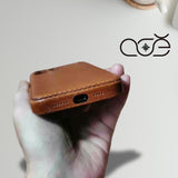 Handmade Premium Cowhide Leather iPhone Case for iPhone 16/ iPhone 15/ iPhone 14/ iPhone 13, Custom Engraving Leather iPhone Case, Gift 2025