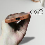 Handmade Premium Cowhide Leather iPhone Case for iPhone 16/ iPhone 15/ iPhone 14/ iPhone 13, Custom Engraved Leather iPhone Case, Gift 2025