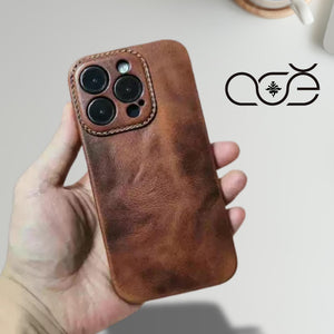 Handmade Premium Cowhide Leather iPhone Case for iPhone 16/ iPhone 15/ iPhone 14/ iPhone 13, Custom Engraved Leather iPhone Case, Gift 2025