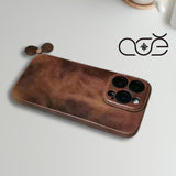 Handmade Premium Cowhide Leather iPhone Case for iPhone 16/ iPhone 15/ iPhone 14/ iPhone 13, Custom Engraved Leather iPhone Case, Gift 2025