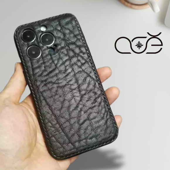 Handmade American Bison Leather iPhone Case for iPhone 16 Pro/ iPhone 15 Pro / iPhone 14 Pro/ iPhone 13, Engraving iPhone Case, Gift 2025