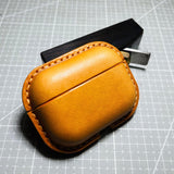 Handmade Premium Cowhide Leather Earphone Case for AirPods Pro/ Pro 2/ AirPods 3/ AirPods 4, Leather AirPods Case